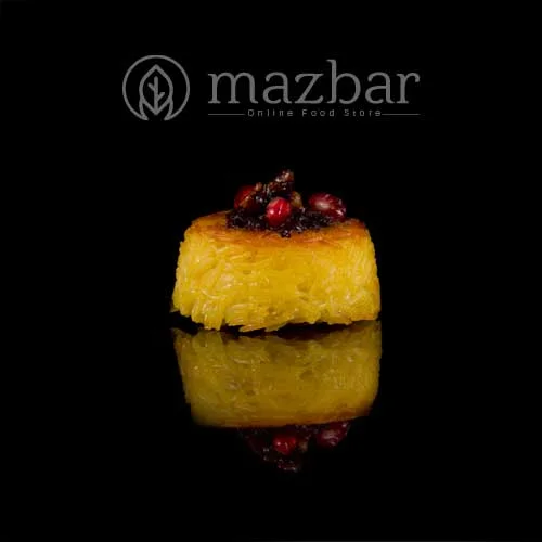 ته چین مسما با انار بادمجان فینگر فود
