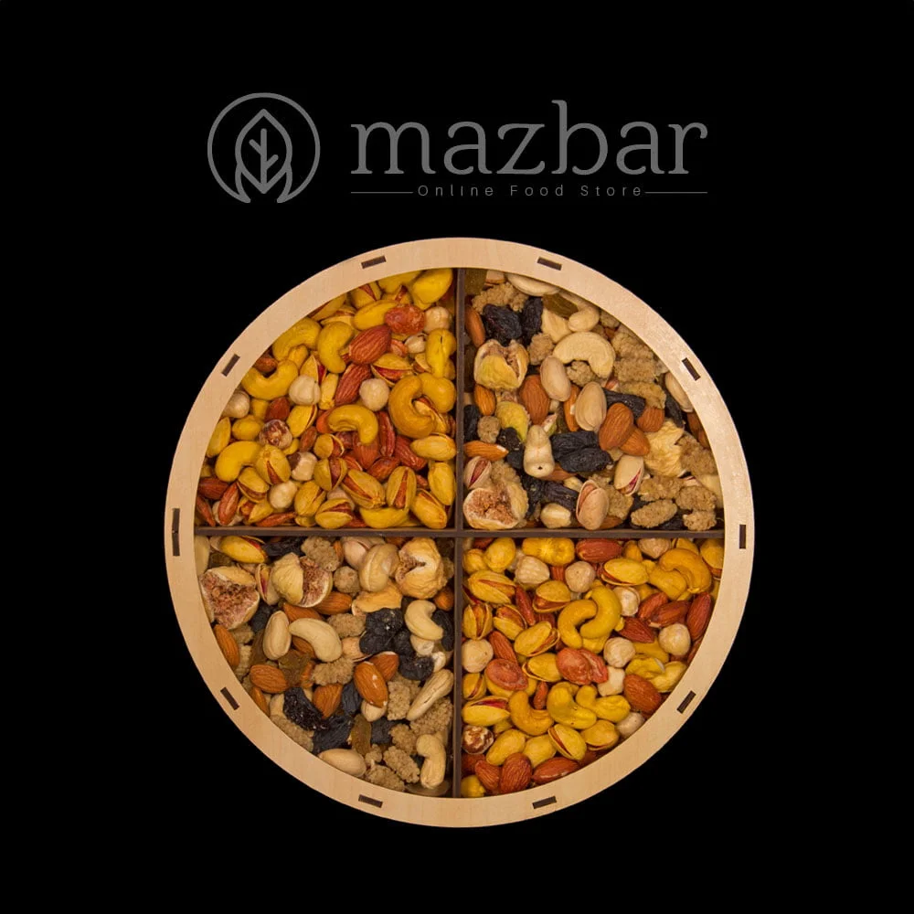 سینی آجیل شور و شیرین مشکی
