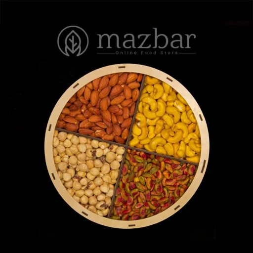 سینی آجیل چهار مغز شور مشکی