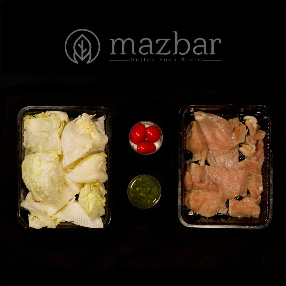 سالاد مرغ پستو نیمه آماده 2نفره