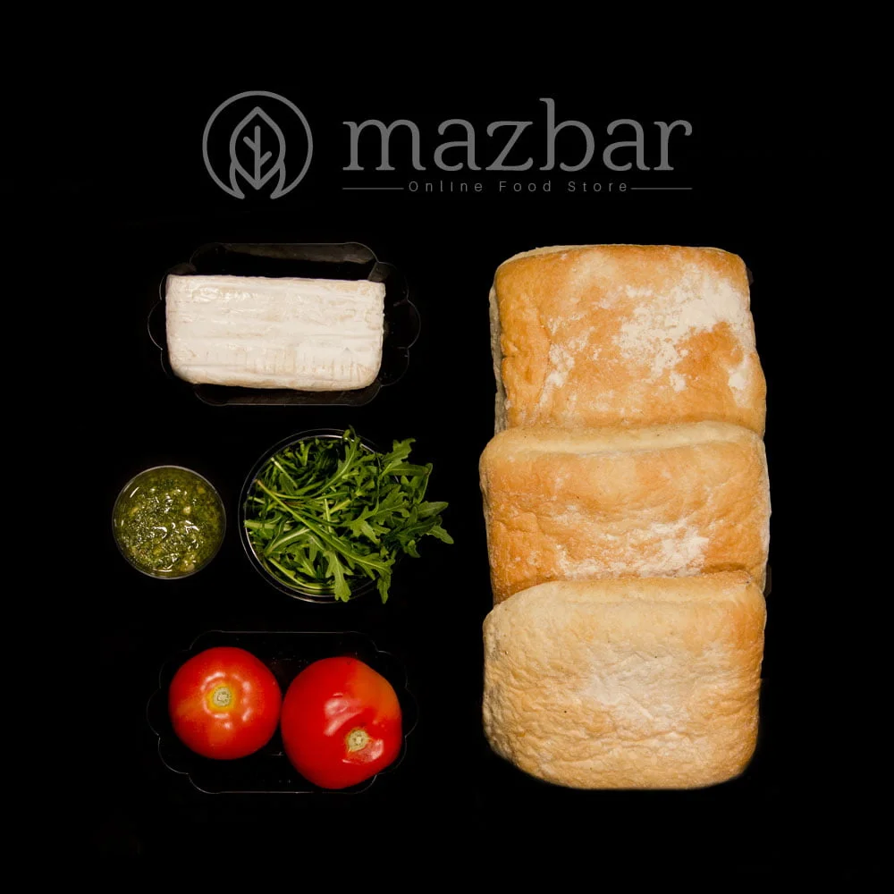 ساندویچ چاپاتا کممبر پستو نیمه آماده 3عددی