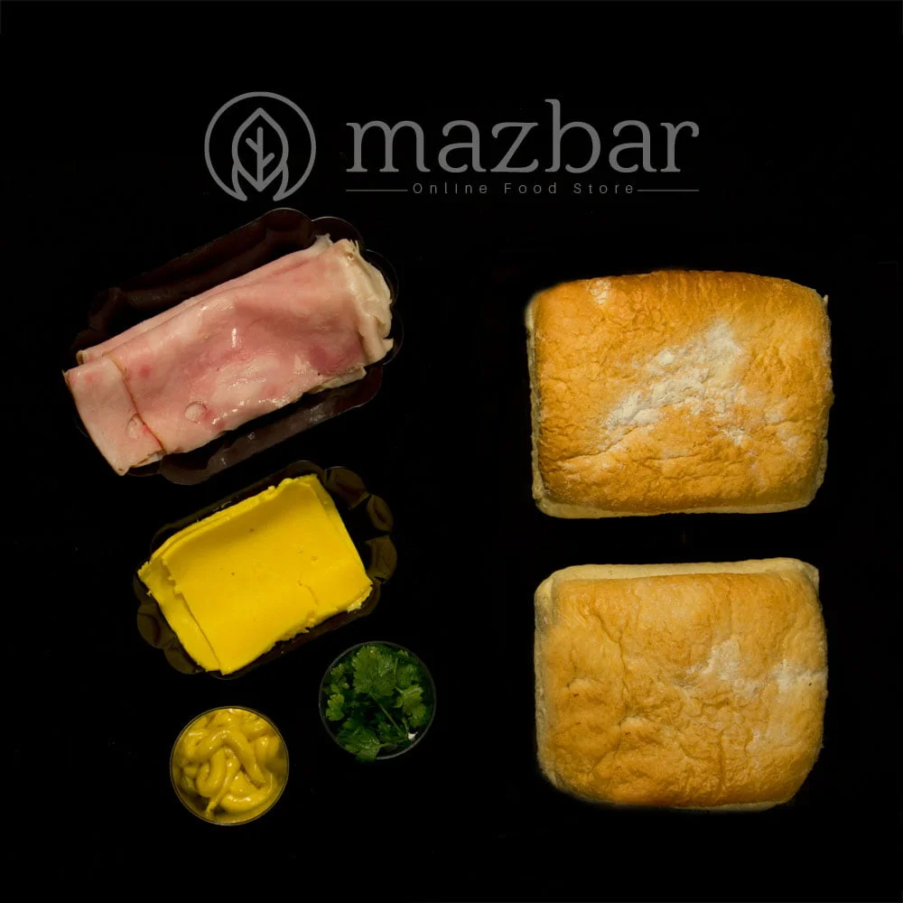 ساندویچ چاپاتا بوقلمون خردل نیمه آماده 2عددی