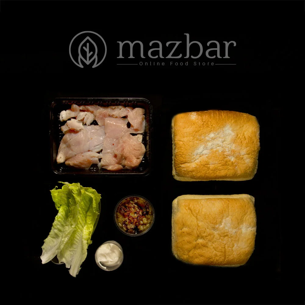 ساندویچ چاپاتا چیکن ملانزانا نیمه آماده 2عددی