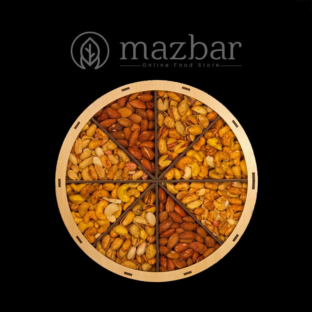 سینی آجیل شش طعم مشکی
