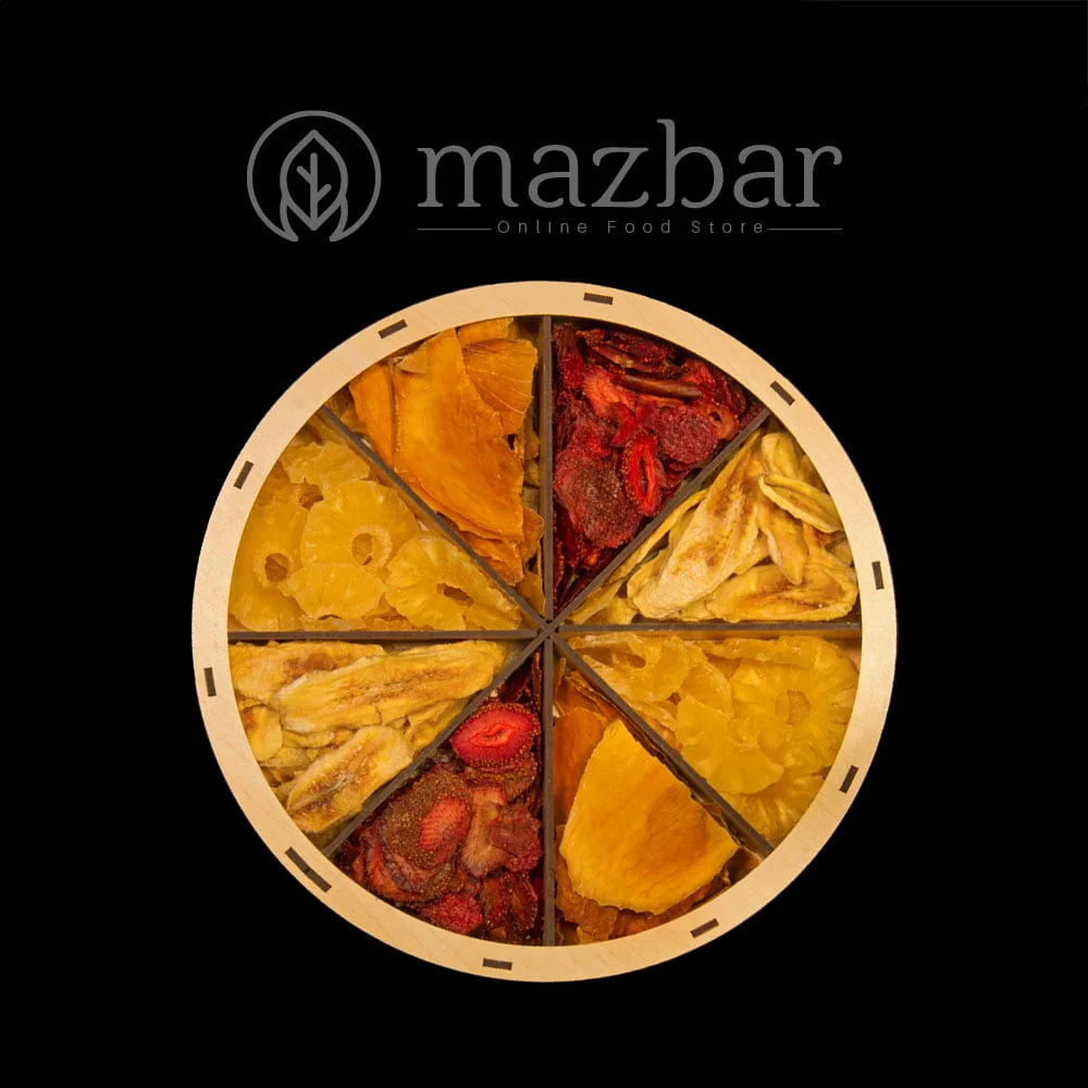 سینی میوه خشک رویال با درب گل آرایی