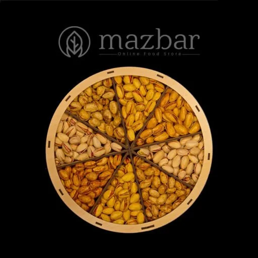 سینی پسته شش طعم مشکی