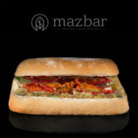 ساندویچ چاپاتا بادمجان کبابی