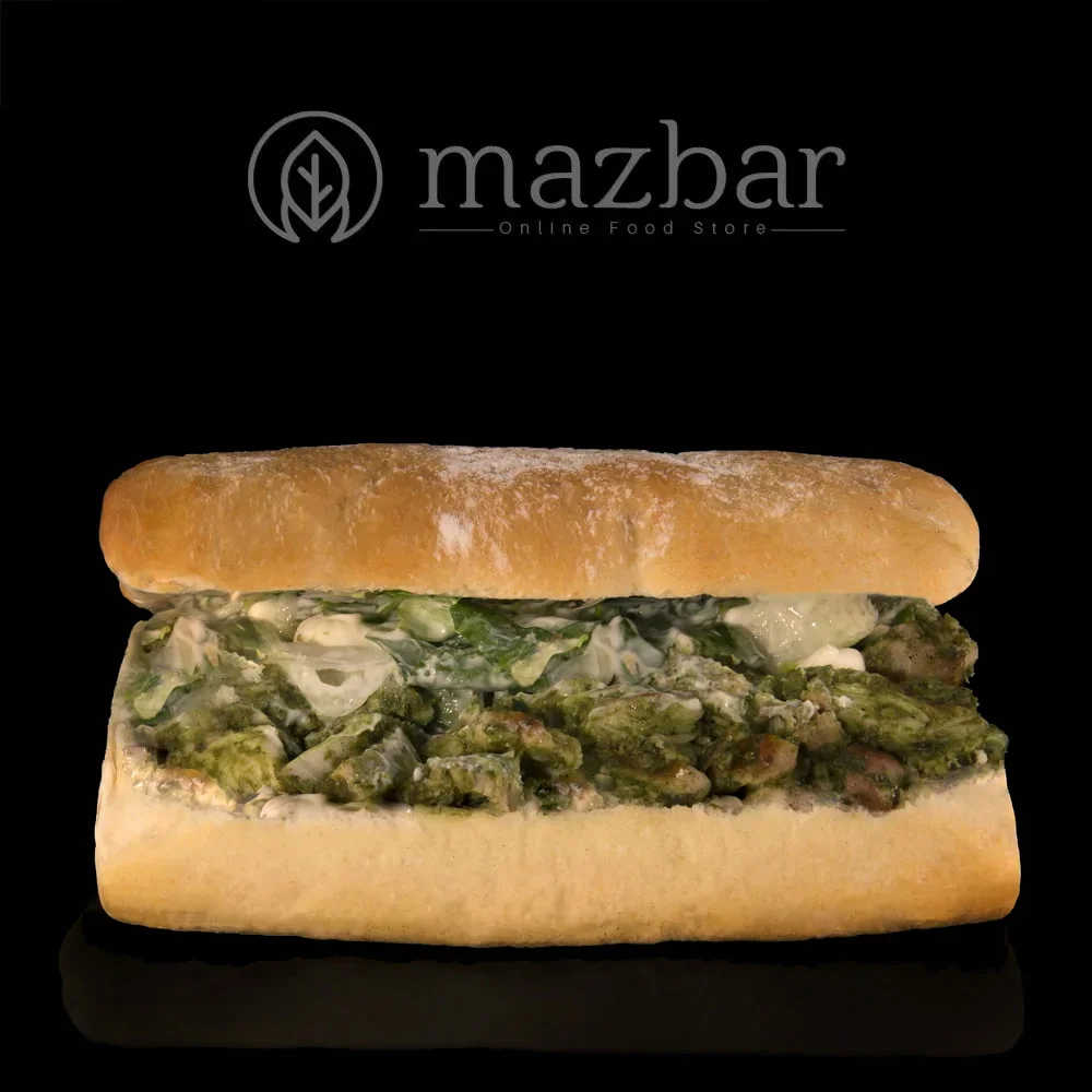 ساندویچ چاپاتا چیکن پستو