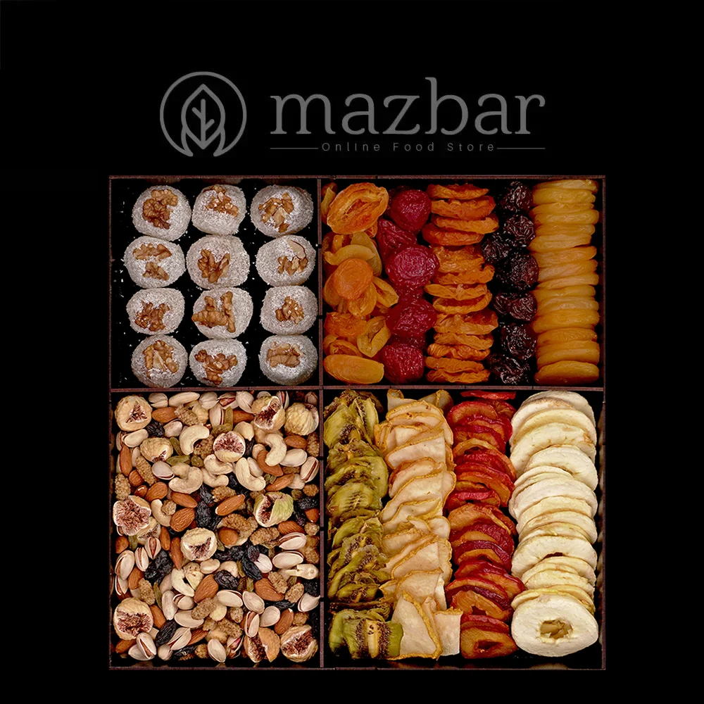 سینی آجیل یلدا و میوه خشک