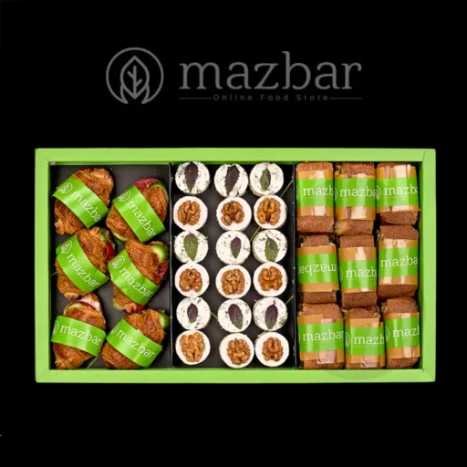 باکس فینگر فود چاپاتا - میکس کاناپه - کروسان (صبحانه)