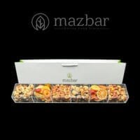 پک هدیه سازمانی لوکس مزبار 8 پلکسی باکس آجیل و میوه خشک