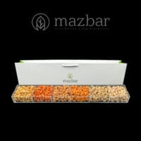 پک هدیه سازمانی لوکس مزبار 4 پلکسی باکس پسته شش طعم